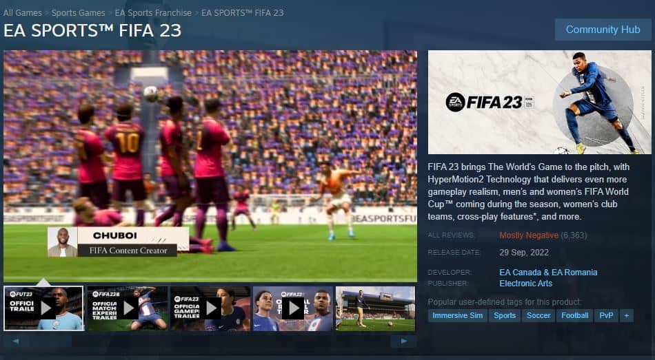 Fifa 23 Has Been Review Bombed Over Microtransactions And Anti-cheat Issues