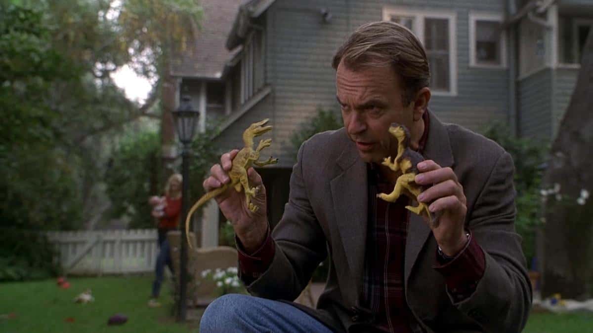 Sam Neill has himself a laugh after seeing his character on a Lego box set