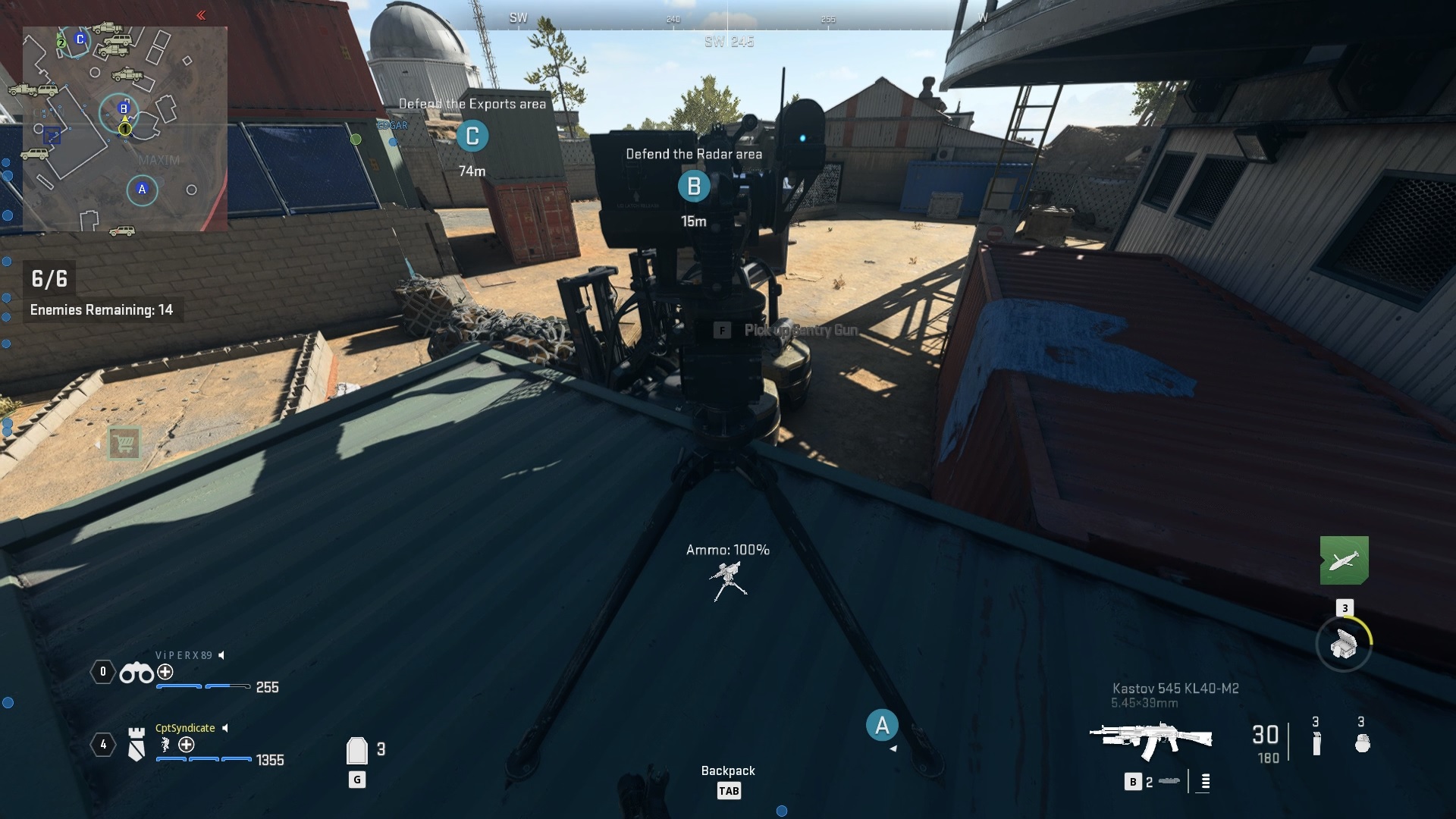 Sentry Gun Placement Site B Mt Zaya