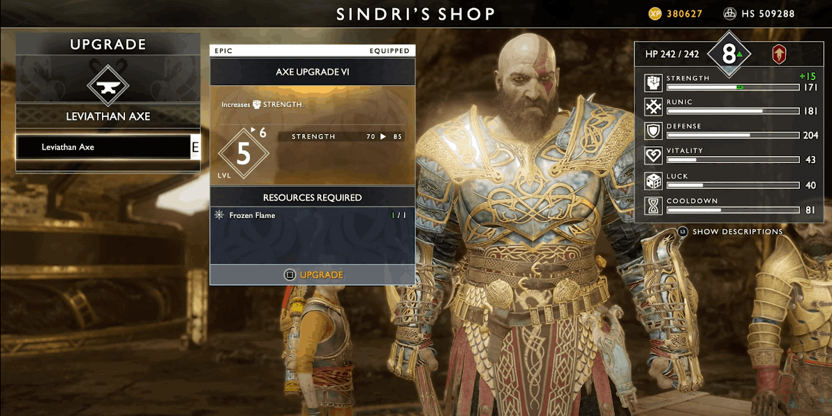 How To Fully Upgrade Kratos' Leviathan Axe In God Of War