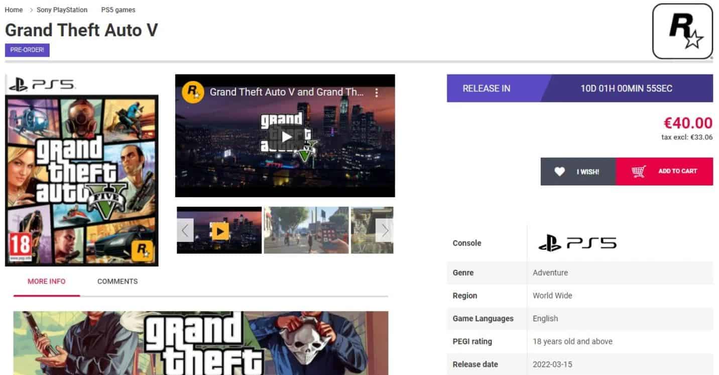 Gta 5 Expanded & Enhanced Price Possibly Leaked