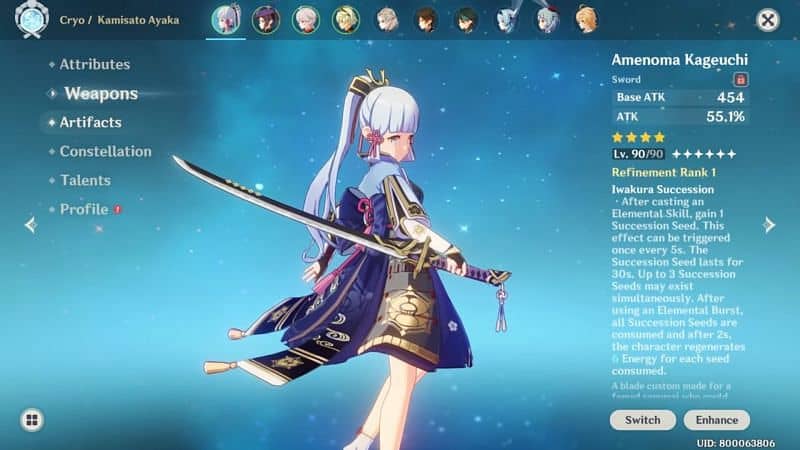 Top Builds For Ayaka In Genshin Impact