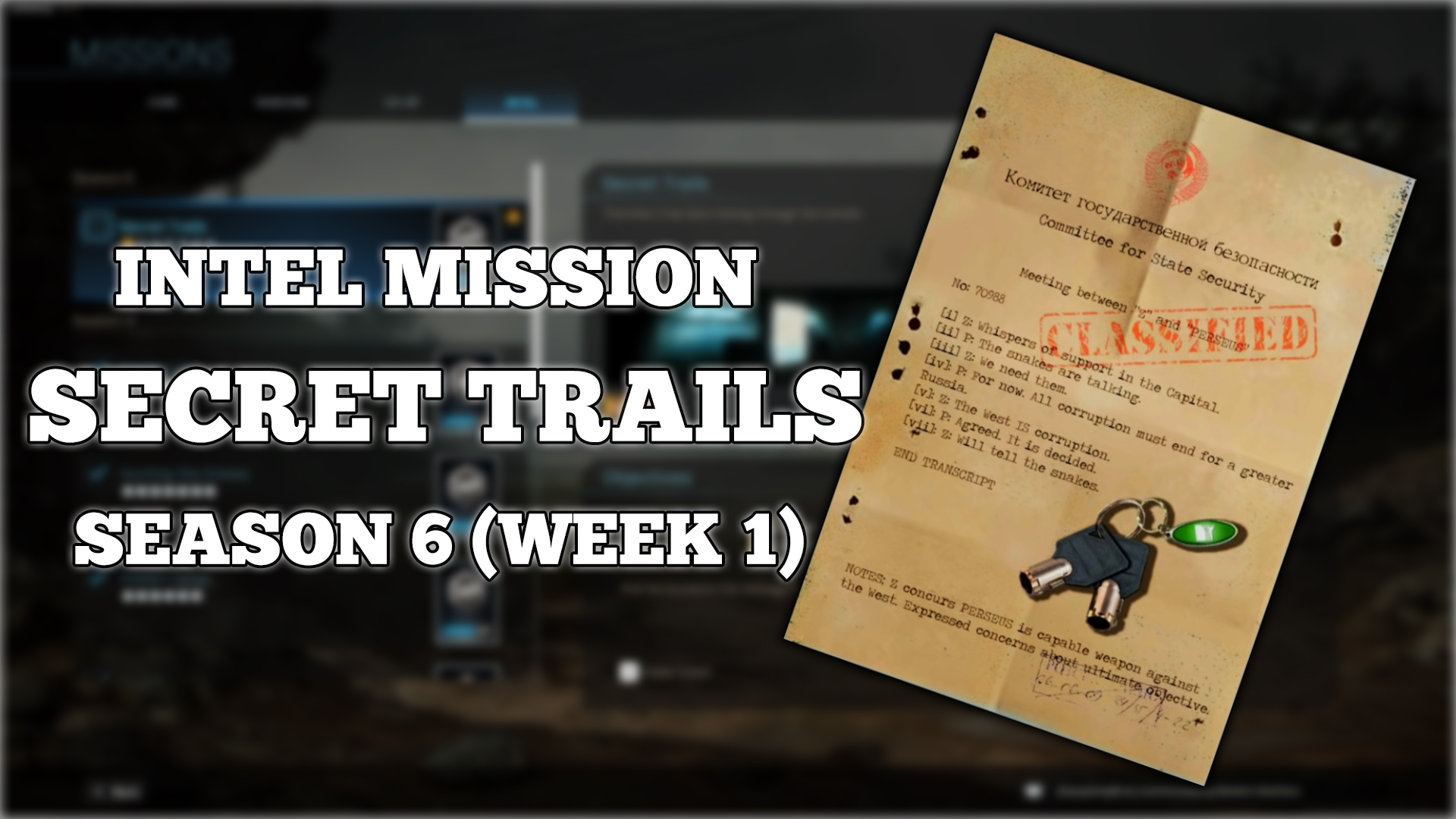 Intel Mission Guide - Secret Trails (Season 6 - Week 1)