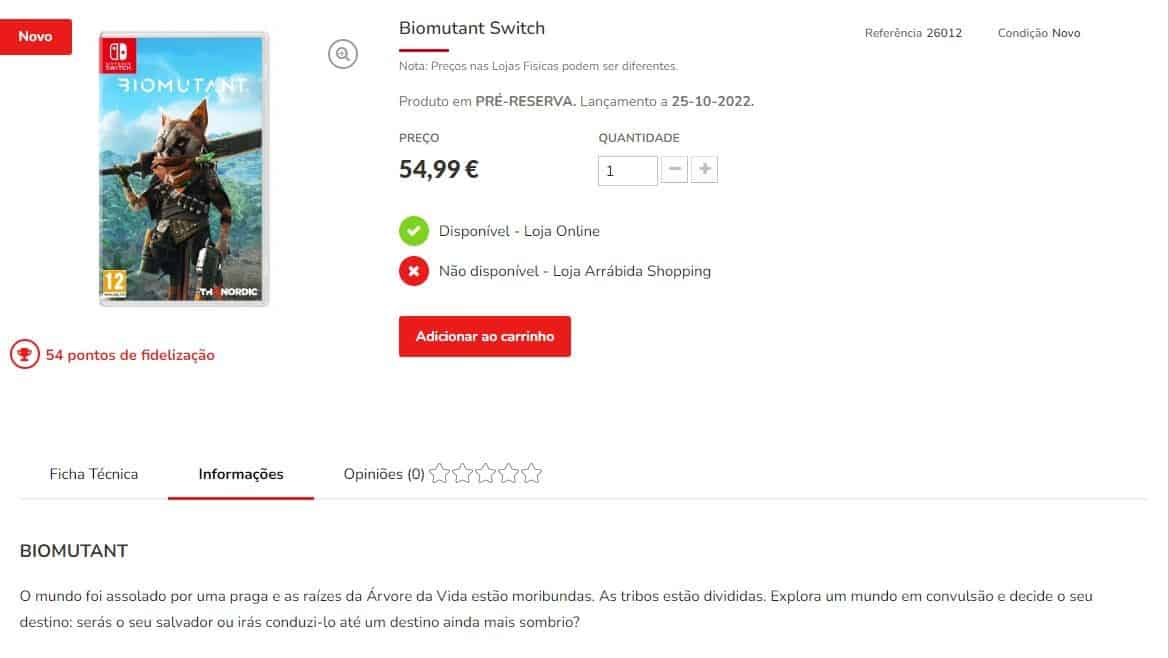 Biomutant Could Be Coming To Switch In October