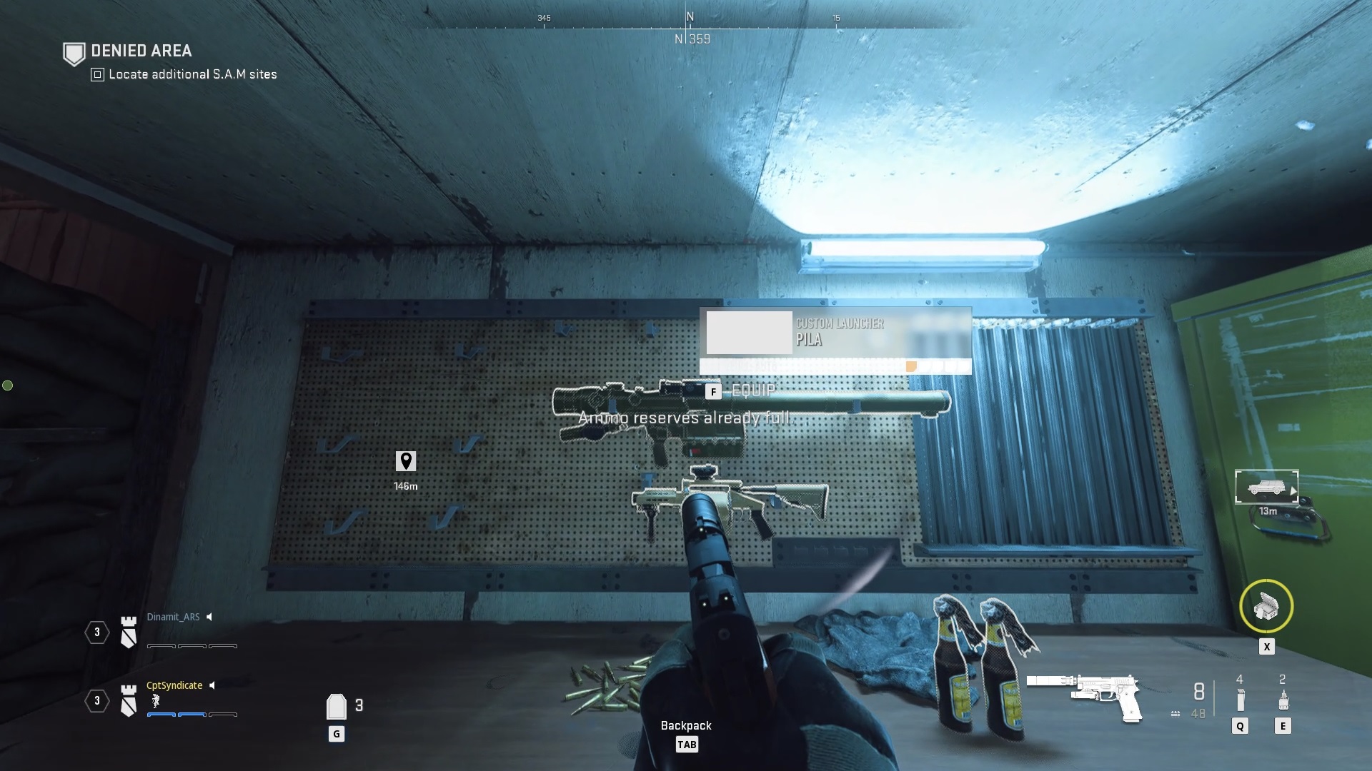 Pila Launcher Ammo Station Denied Area