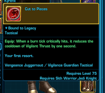 Star Wars: The Old Republic - Vigilance Guardian Guide (6.2.1)