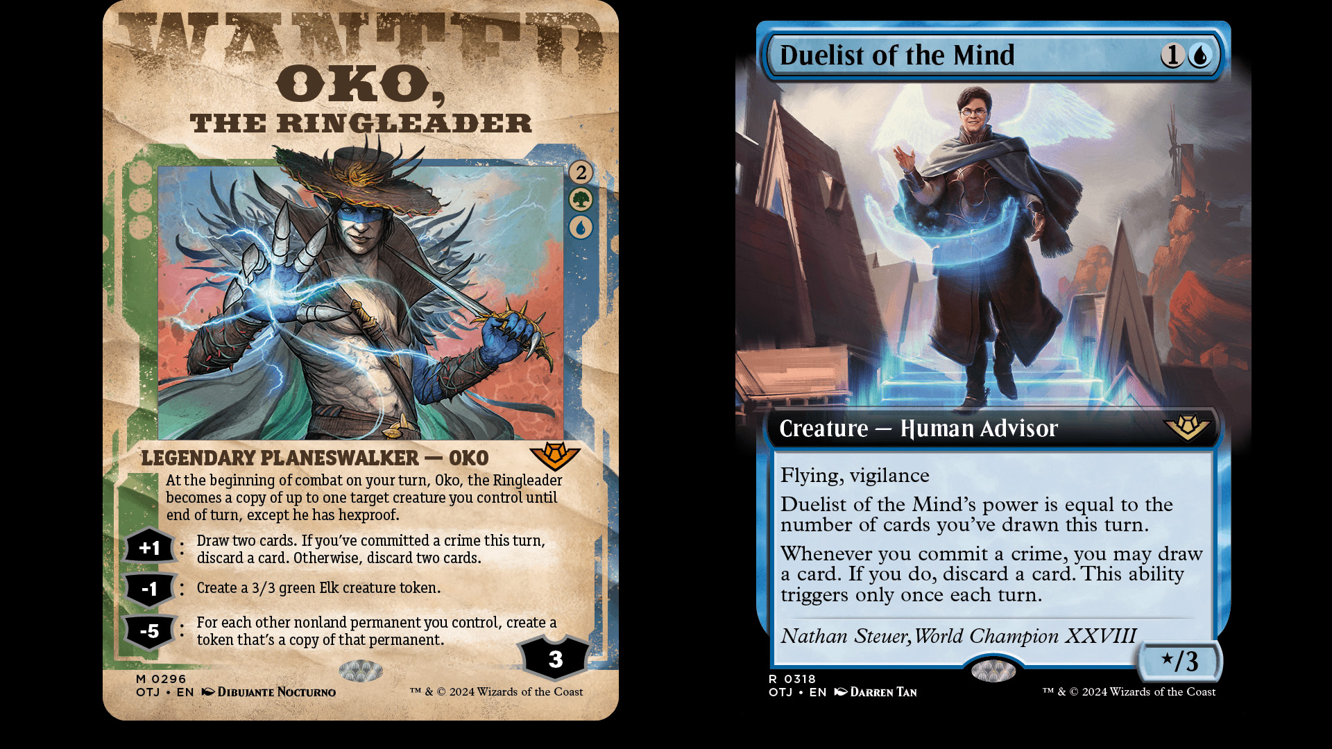 The main story of Outlaws of Thunder Junction sees the Planeswalker Oko rustling up a posse of familiar villains to steal valuable artifacts that may shift the balance of power in the multiverse.