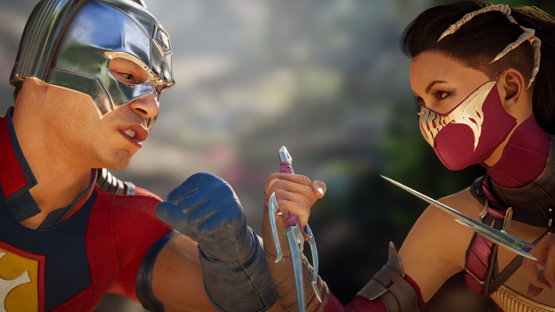 John Cena brings Peacemaker's trademark foul-mouth and snarky attitude to Mortal Kombat 1. In one clash, Peacemaker even hits on Mileena and calling her 'bangable'.