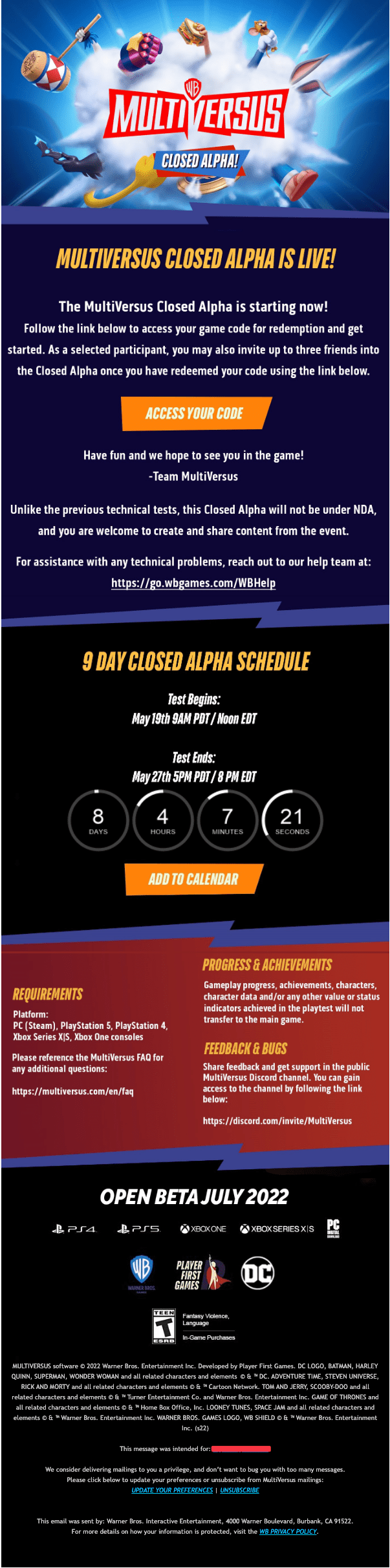 Multiversus: Closed Alpha Of Warner's Free Fighting Game Starts Now