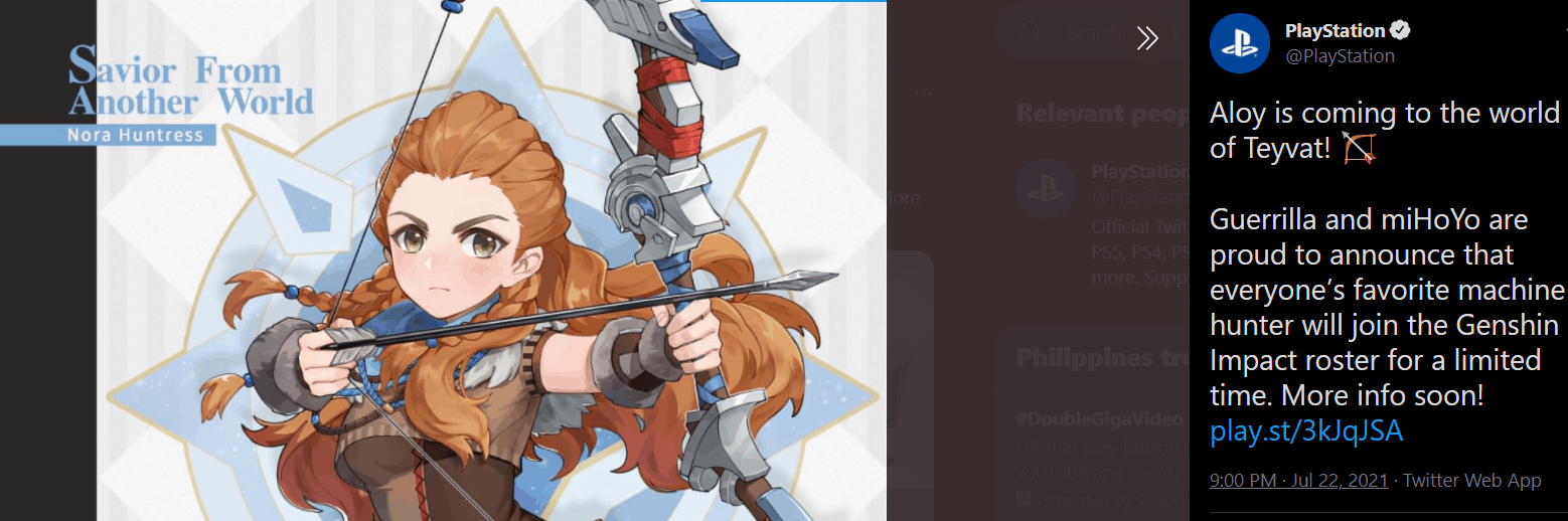 Horizon Zero Dawn's Aloy Is Coming To Genshin Impact