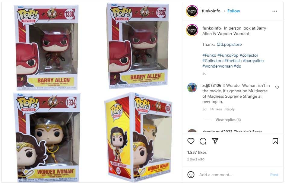 funkoinfo_ gives fans a closer look at Wonder Woman's bobblehead figure.