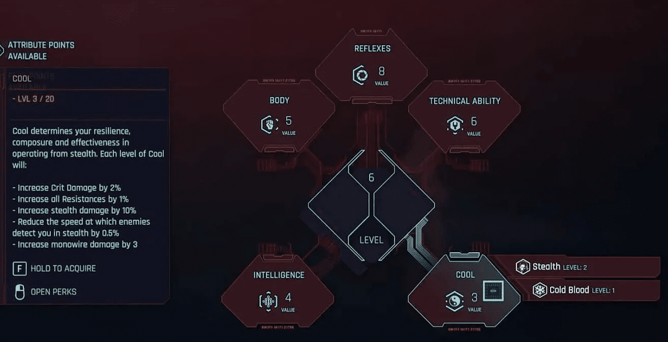 Cyberpunk 2077 Attributes, Skills, And Perks Guide
