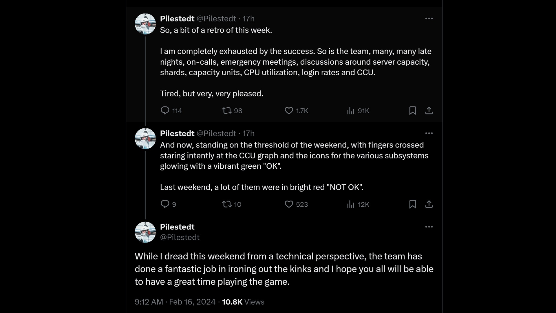 As Helldivers 2 sets new peak concurrent users every weekend, it'll be interesting to see how much more support Arrowhead will get from Sony.