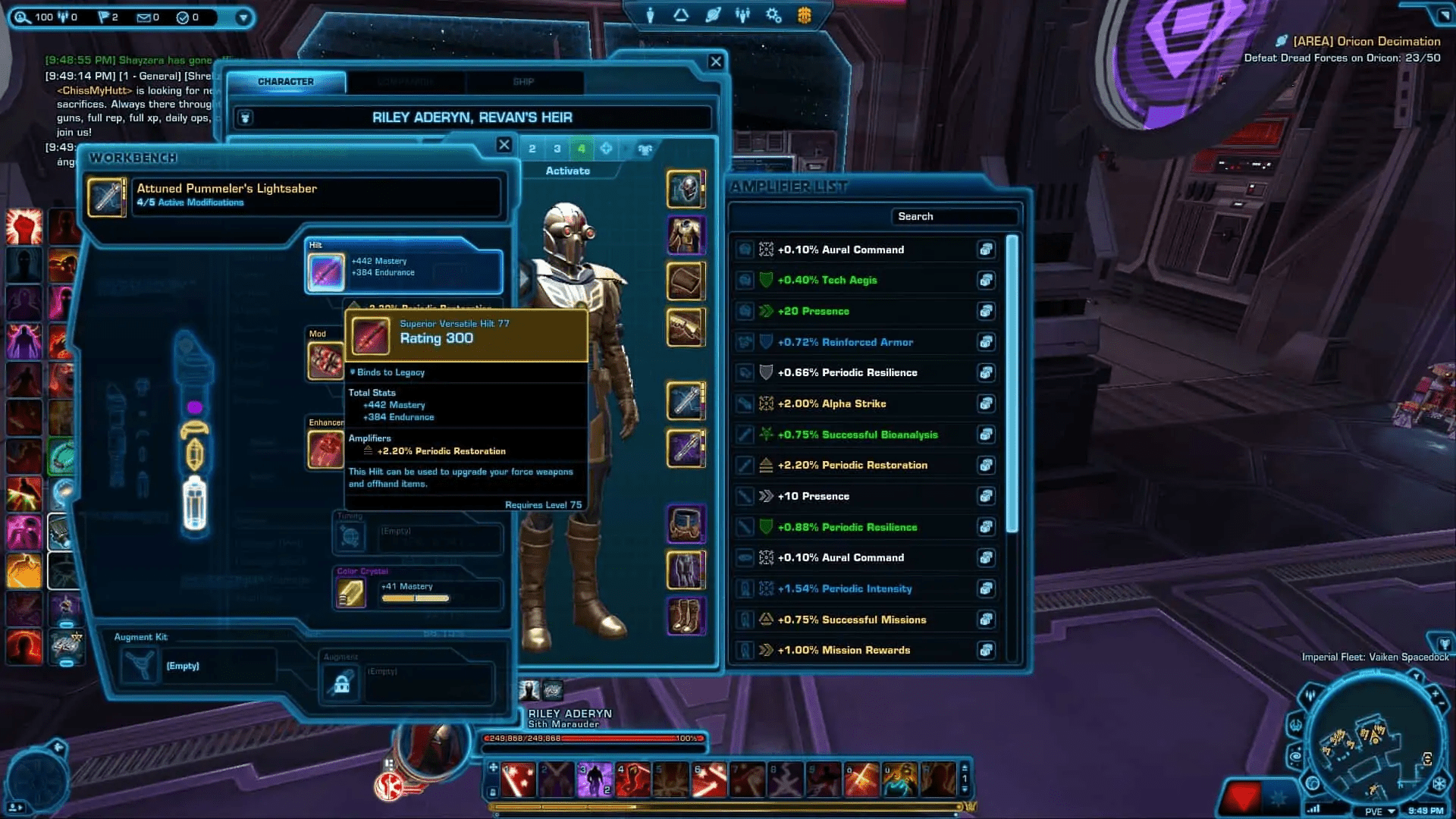 Star Wars: The Old Republic Item Rating 306 Guide