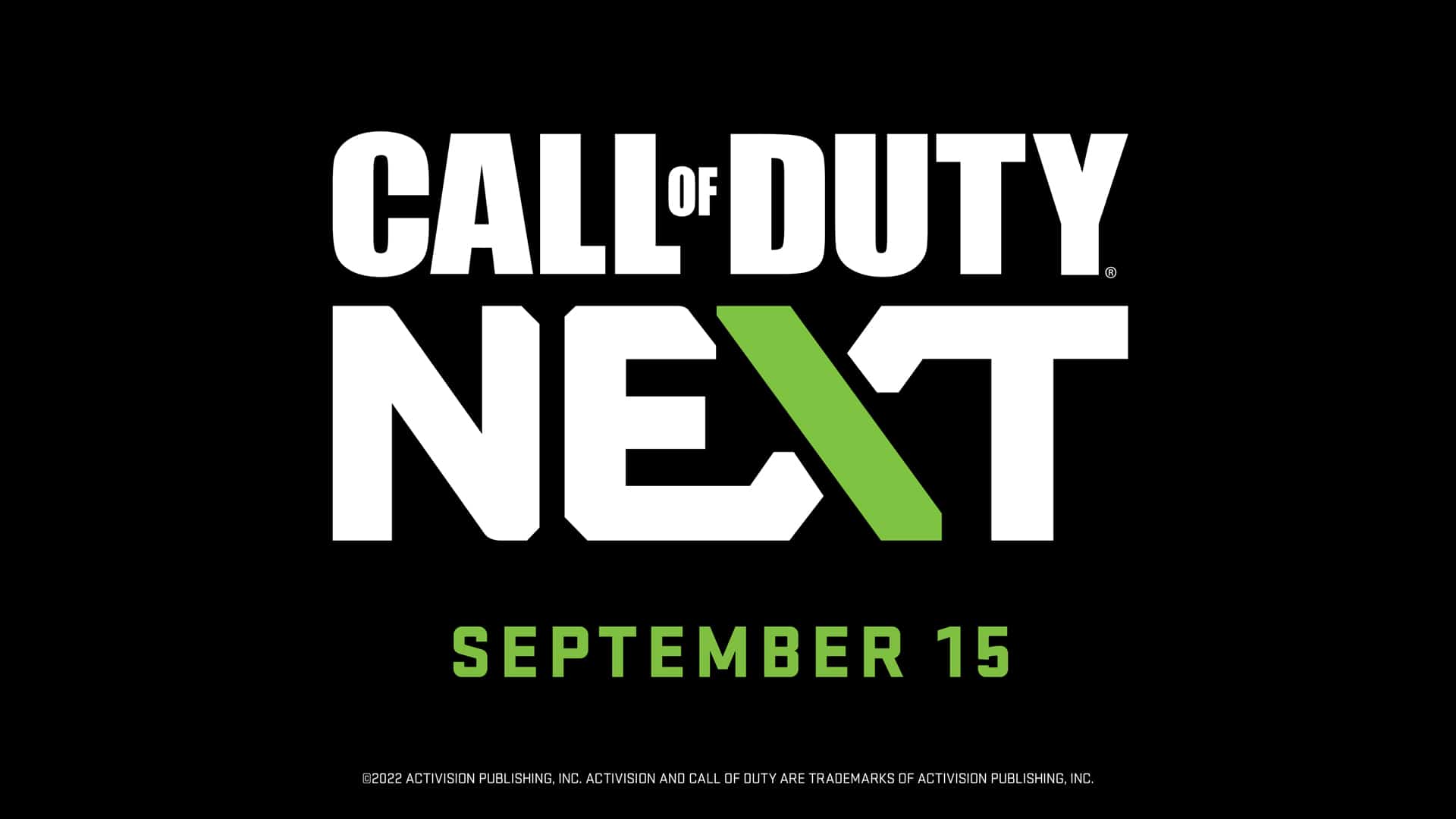 Call Of Duty Next Livestream Scheduled For September 15