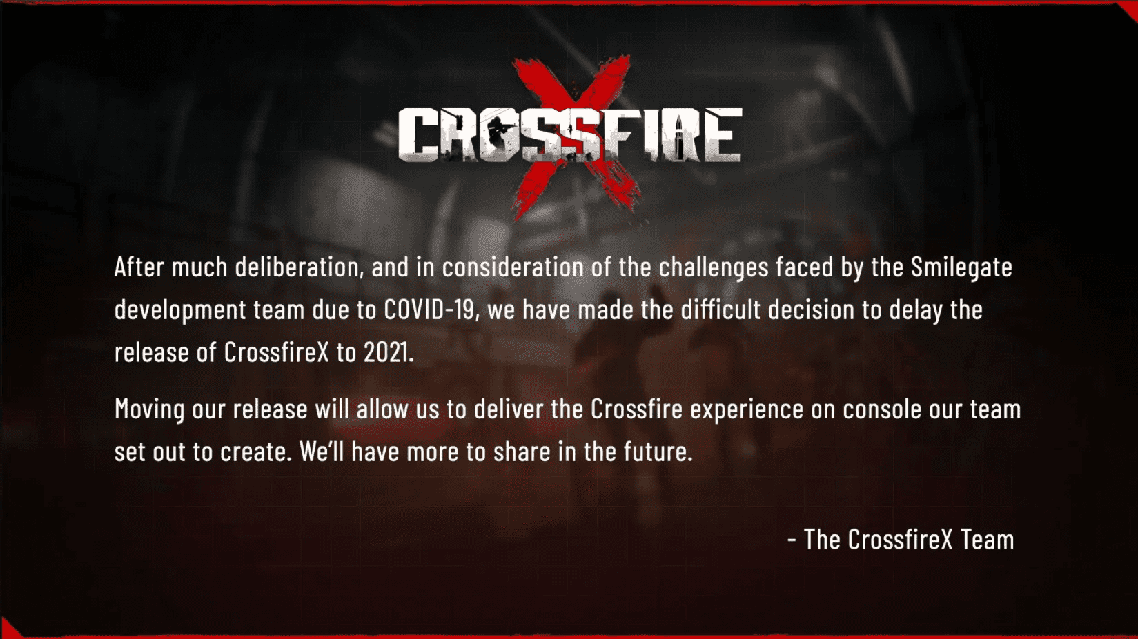 New Xbox Exclusive Fps Crossfirex Delayed To 2021