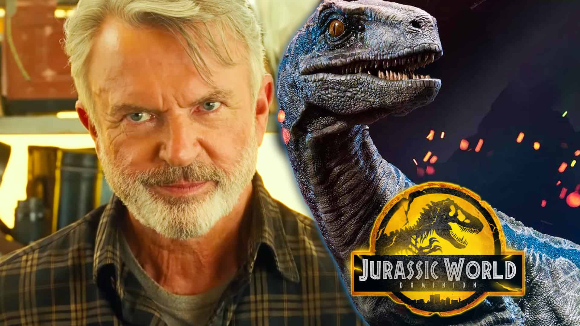 Blue is front and center in the latest Jurassic World: Dominion poster