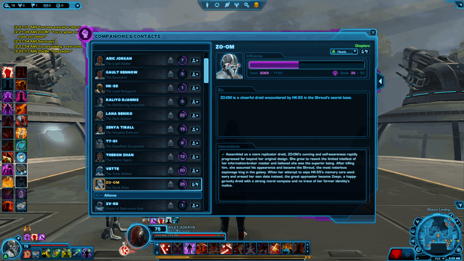 Star Wars: The Old Republic - Companion Influence Guide