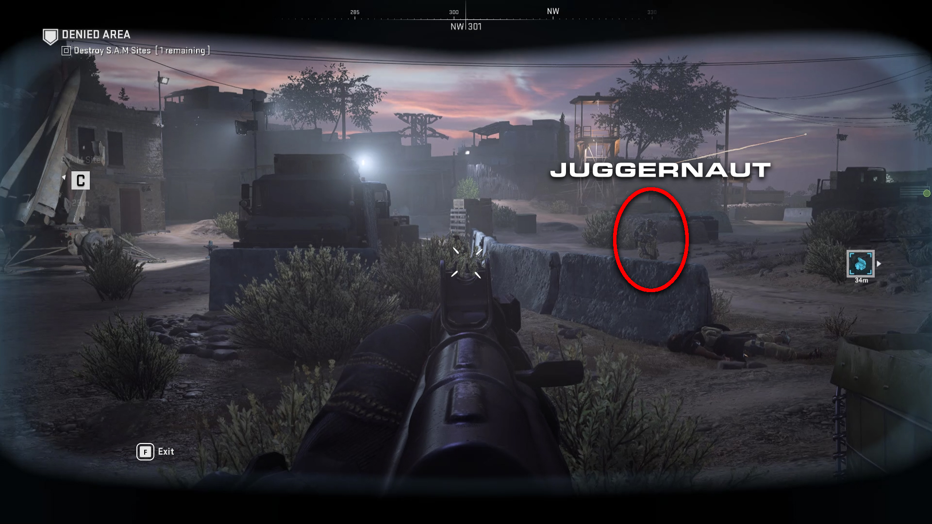 Juggernaut Sam Site C Denied Area