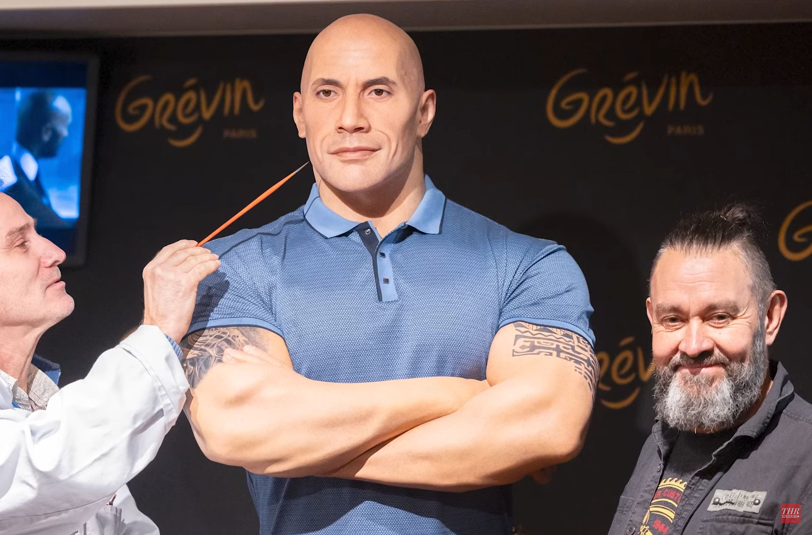 Grevin Museum's wax statue of The Rock.