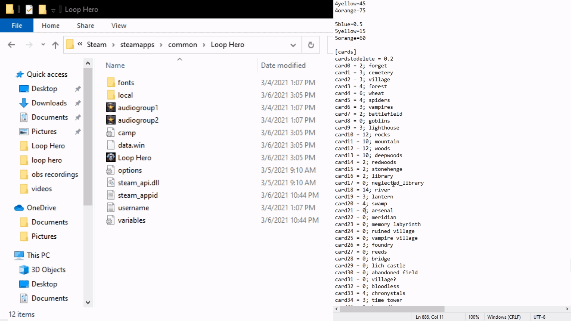 Loop Hero Cheats List