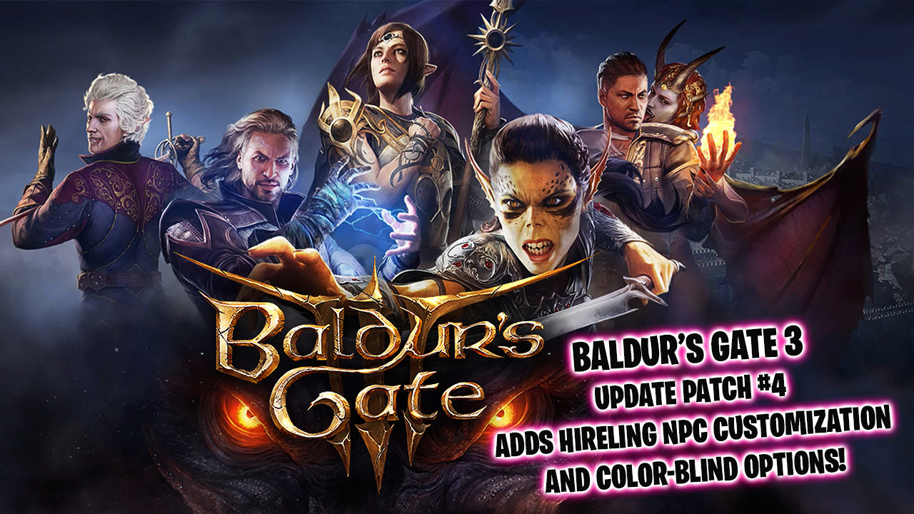 Baldur’s Gate 3's massive Patch #4 adds hireling NPC customization and options for the color-blind