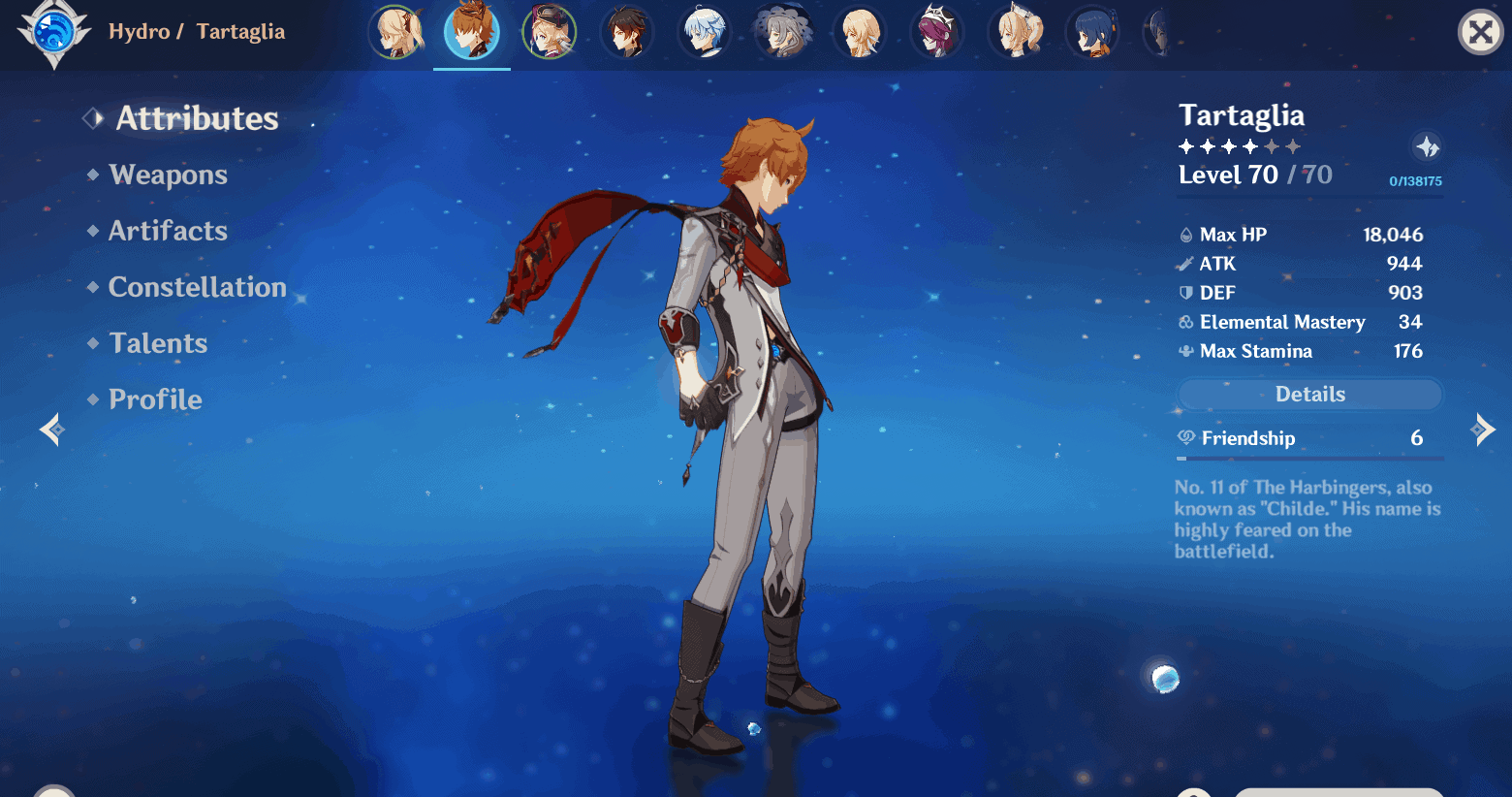 Top Builds For Tartaglia/childe In Genshin Impact