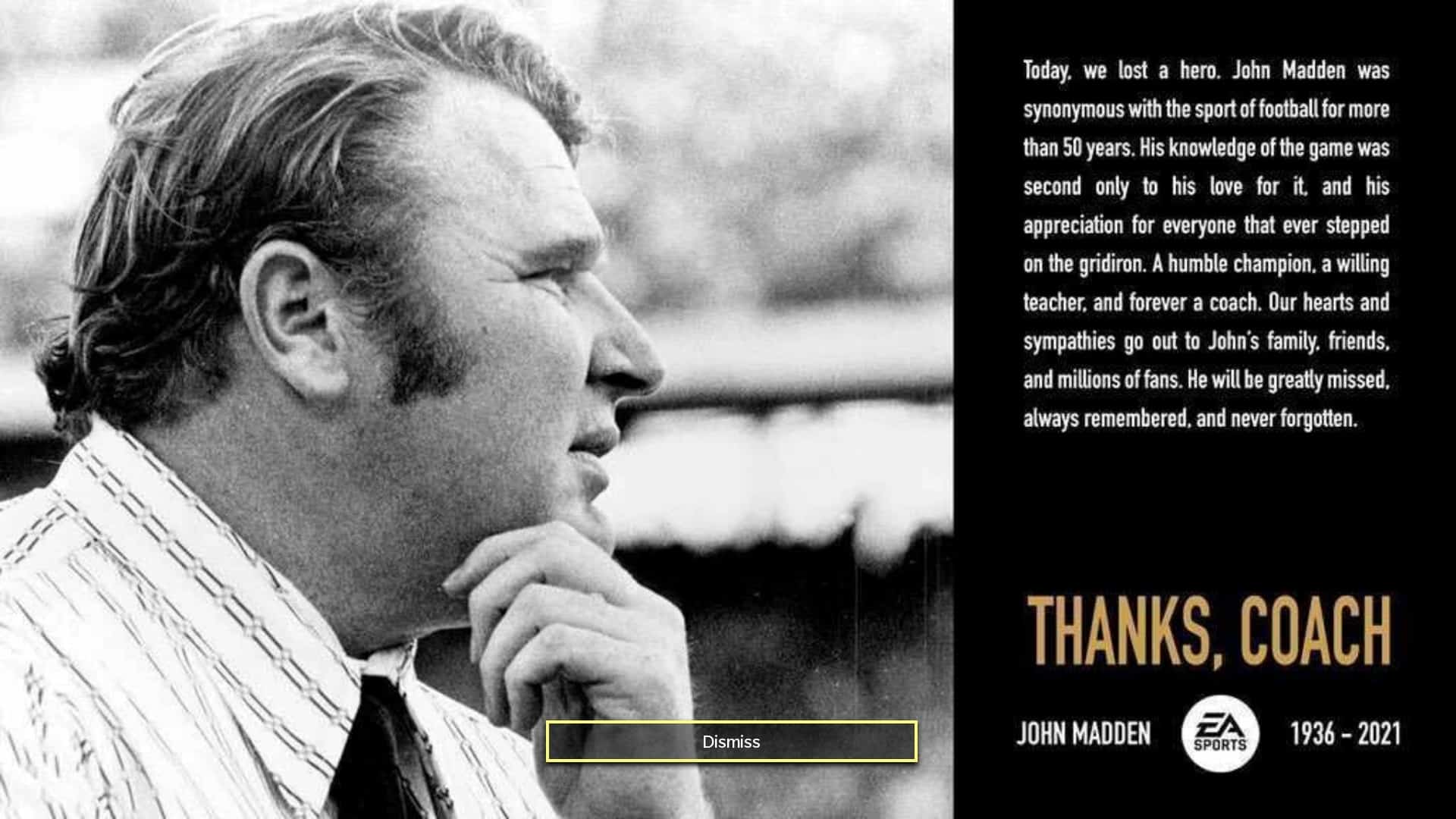 Madden Nfl Namesake, John Madden, Has Passed Away