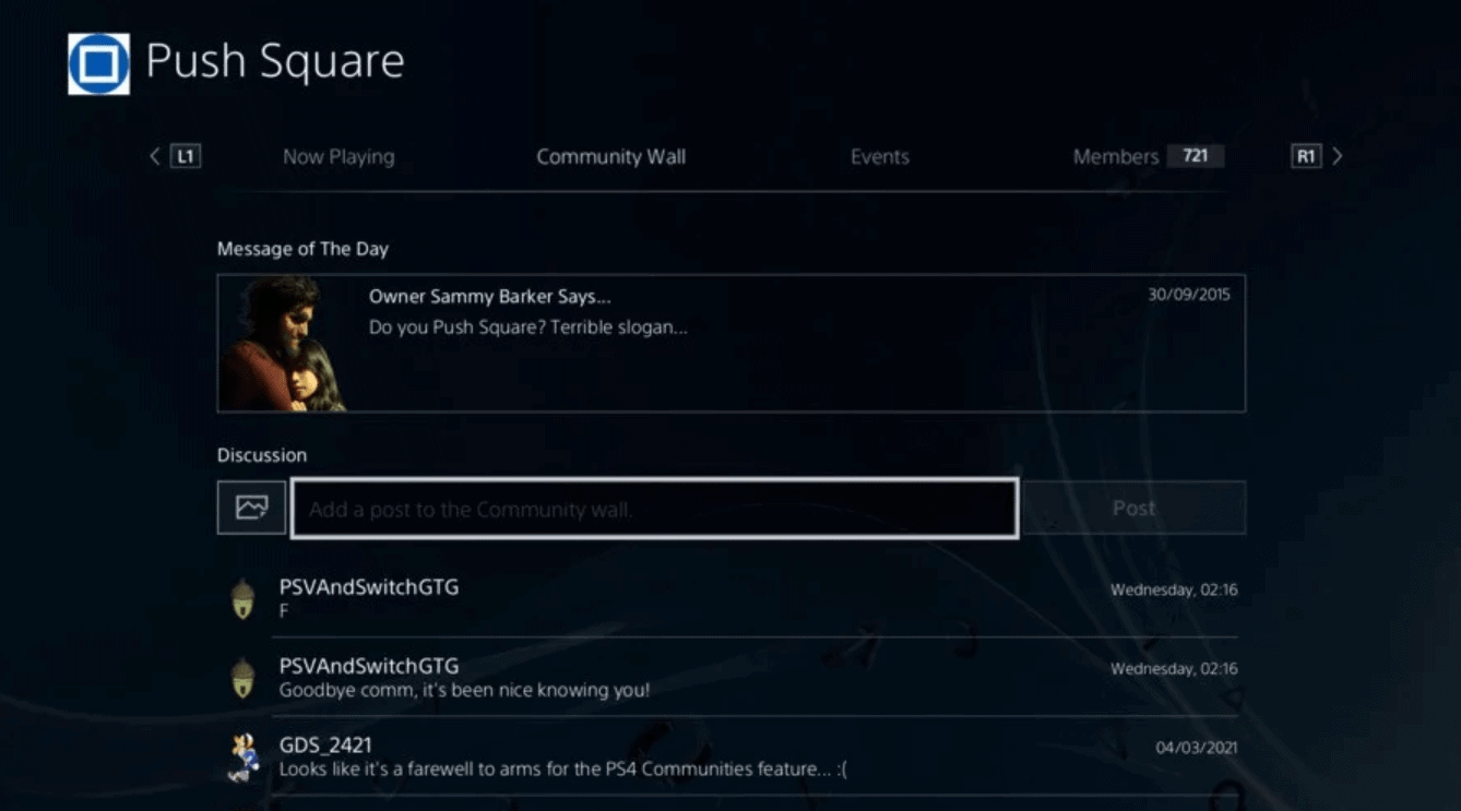 Playstation Communities Shutting Down Next Month