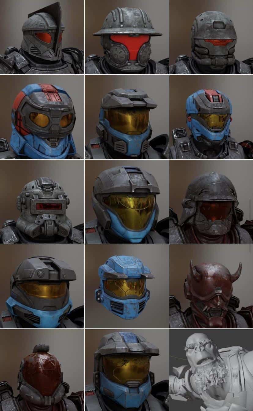 Dozens Of Halo Infinite's Helmets Have Leaked