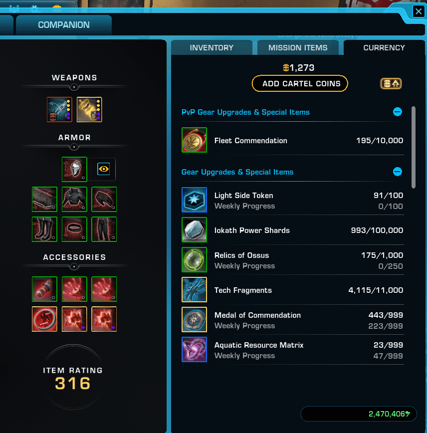 Swtor 7.0 Gearing Guide