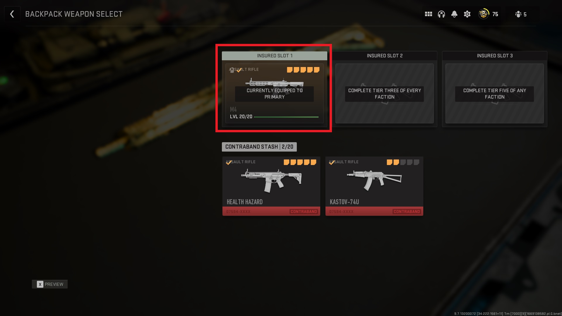 Insured Weapon M Dmz