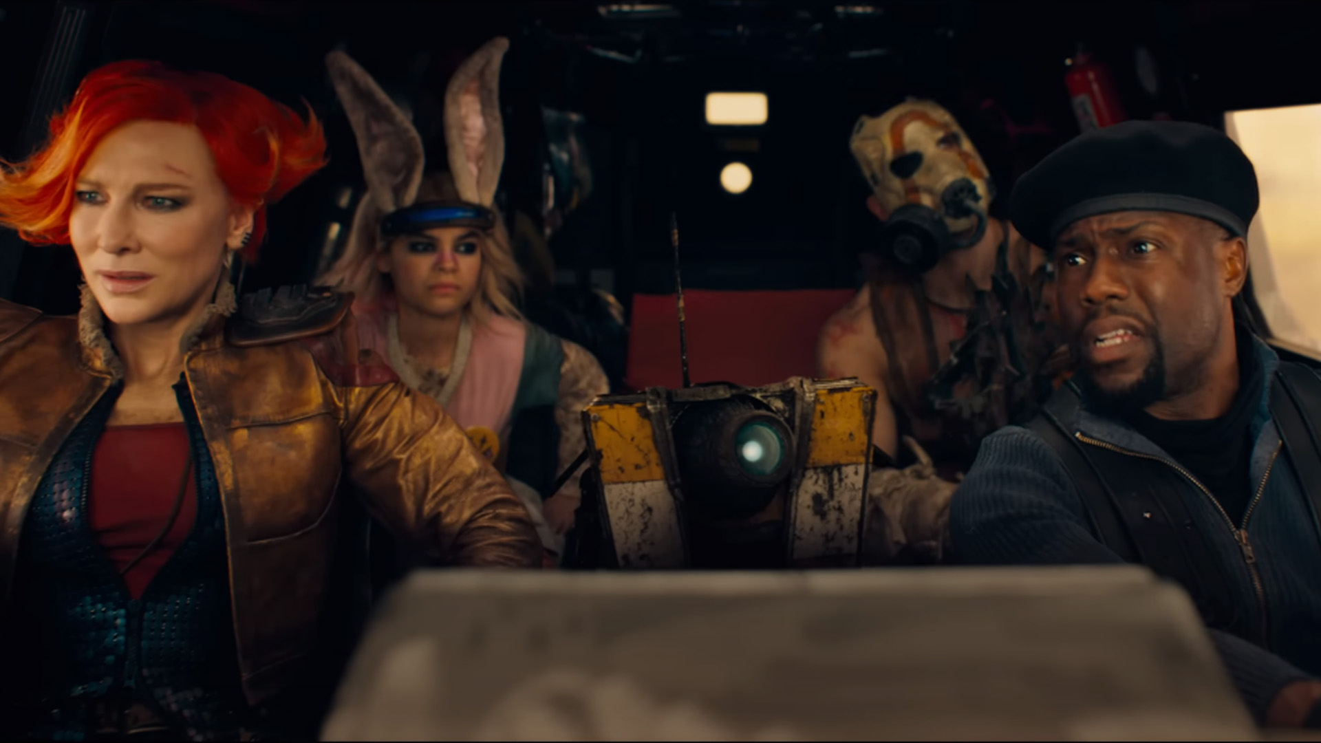 Cate Blanchett plays Lilith, heading up a ragtag group of mercenaries. There is a definite 'Guardians of the Galaxy' vibe with the dialogue and character interaction in the first Borderlands trailer.