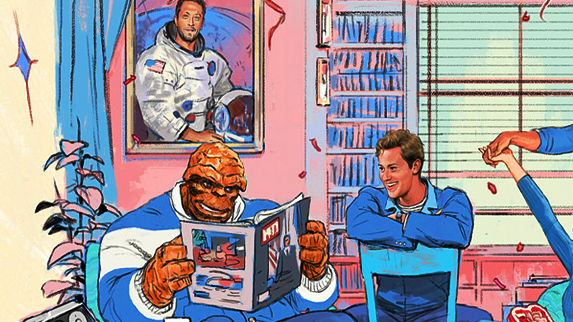 The Fantastic Four casting announcement artwork may be pointing signs to the plot being set in the 1960s. These include 'Easter Eggs' like Ben Grimm's homage to Buzz Aldrin's famous picture and the Life Magazine cover from 1963.