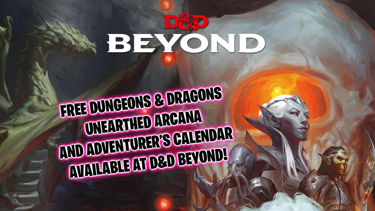Free content at D&D Beyond rolls out with Unearthed Arcana playtest 8 and the D&D Adventure Calendar