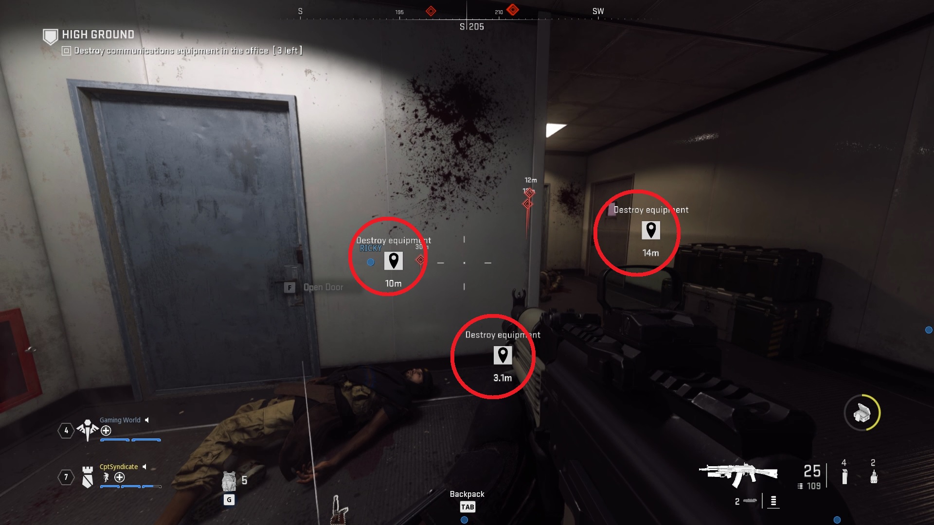 Marked Equipment Ground High Ground