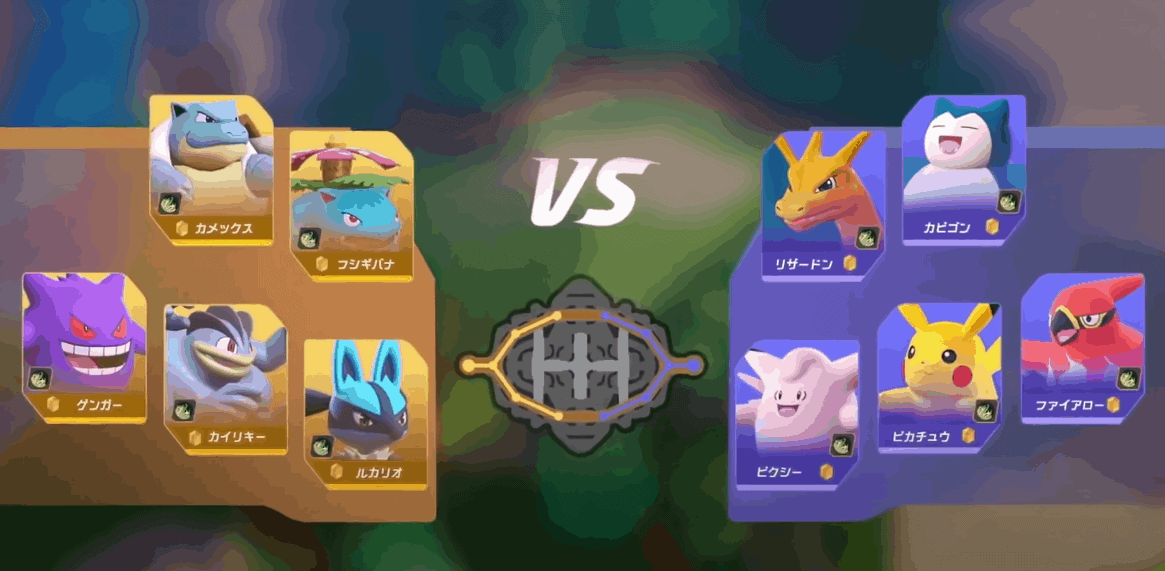 The Map and Characters in Pokemon Unite