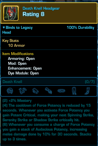 Star Wars: The Old Republic - Infiltration Shadow Guide (6.3)