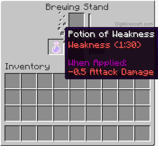 Minecraft Potion Of Weakness Crafting Guide