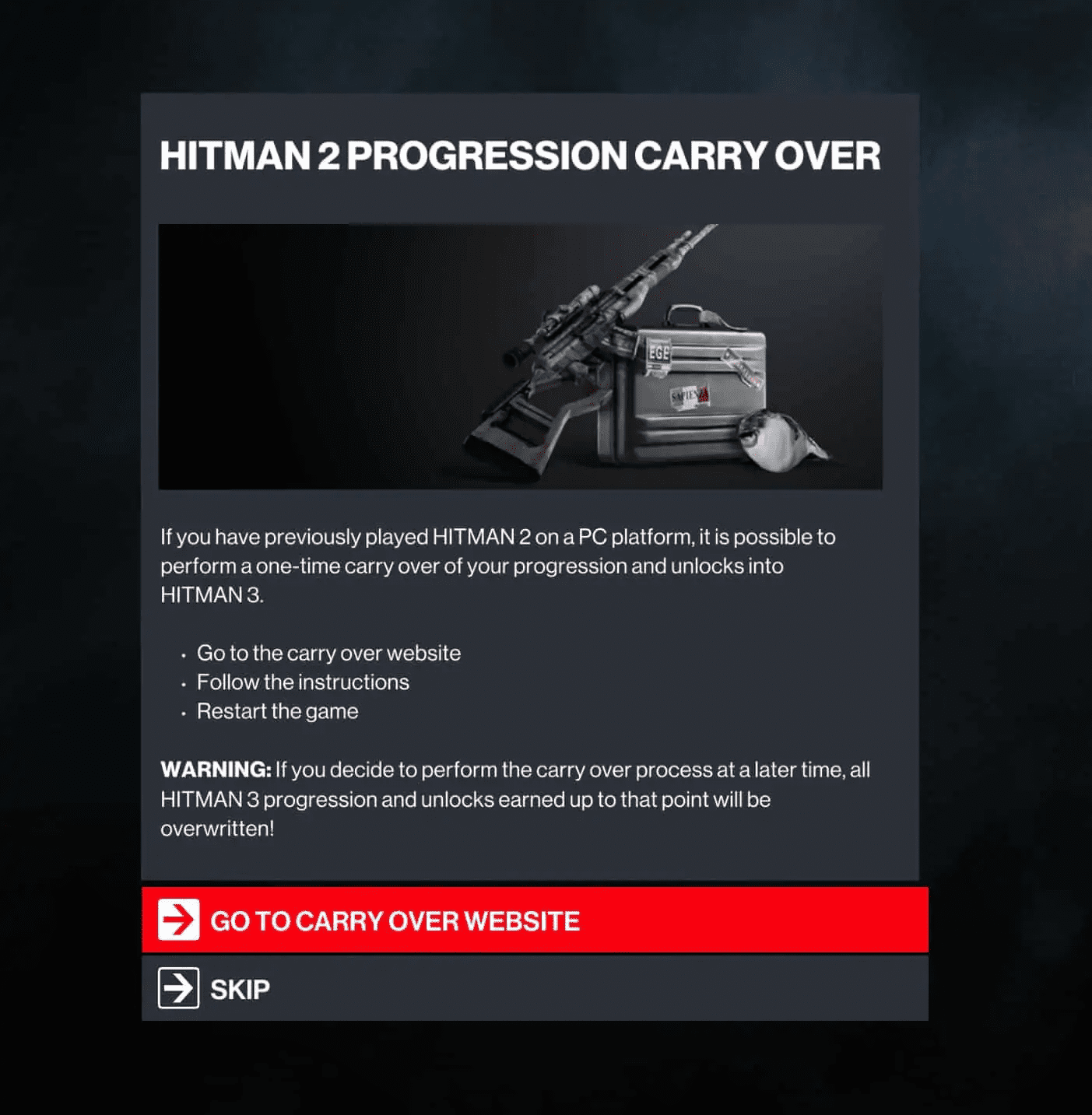 Hitman 3: Data, Levels And Progress Transfer Guide