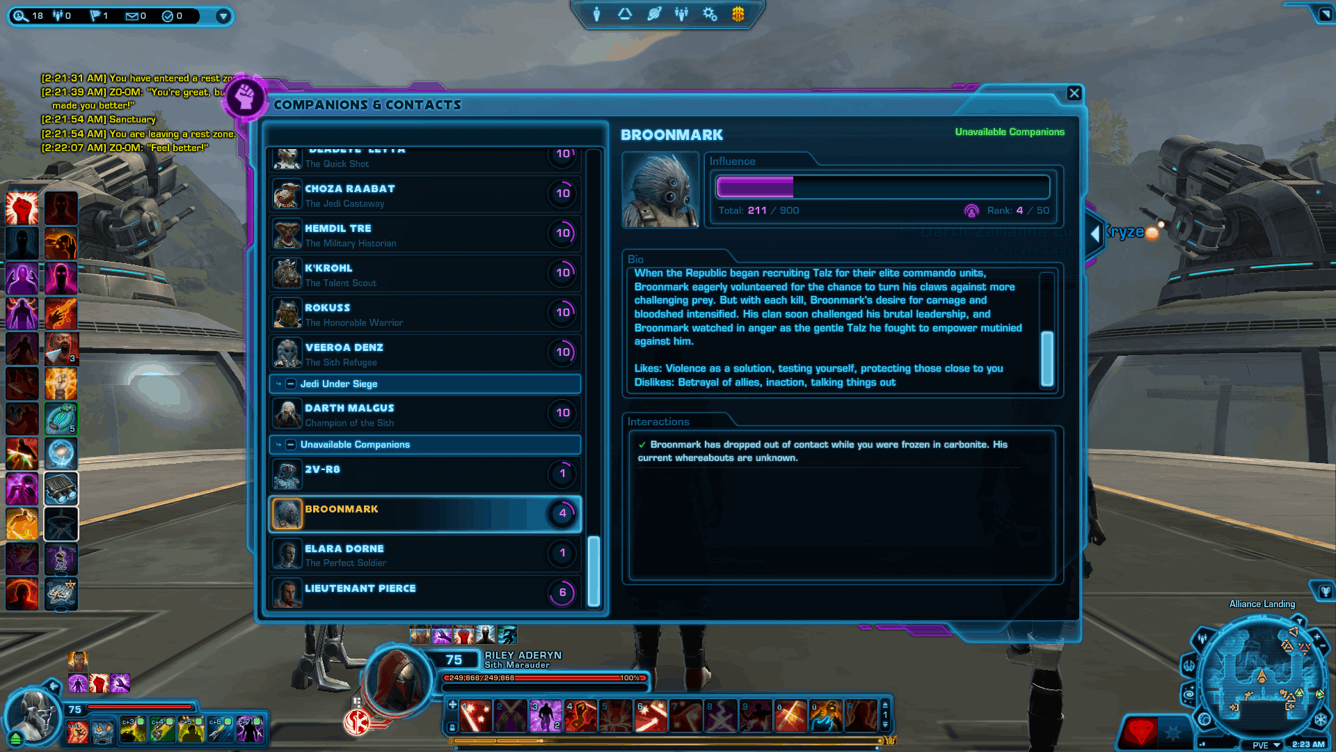 Star Wars: The Old Republic - Companion Influence Guide