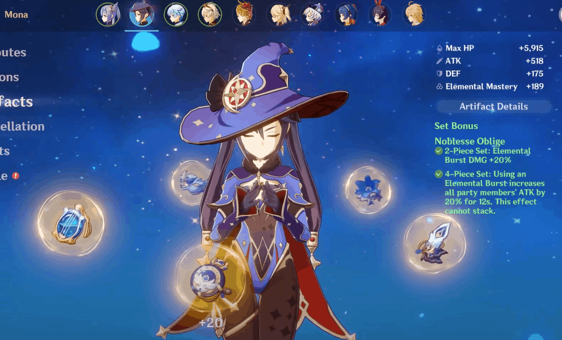 Top Builds For Mona In Genshin Impact