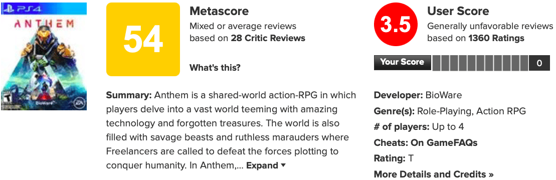 Anthem Next Officially Cancelled