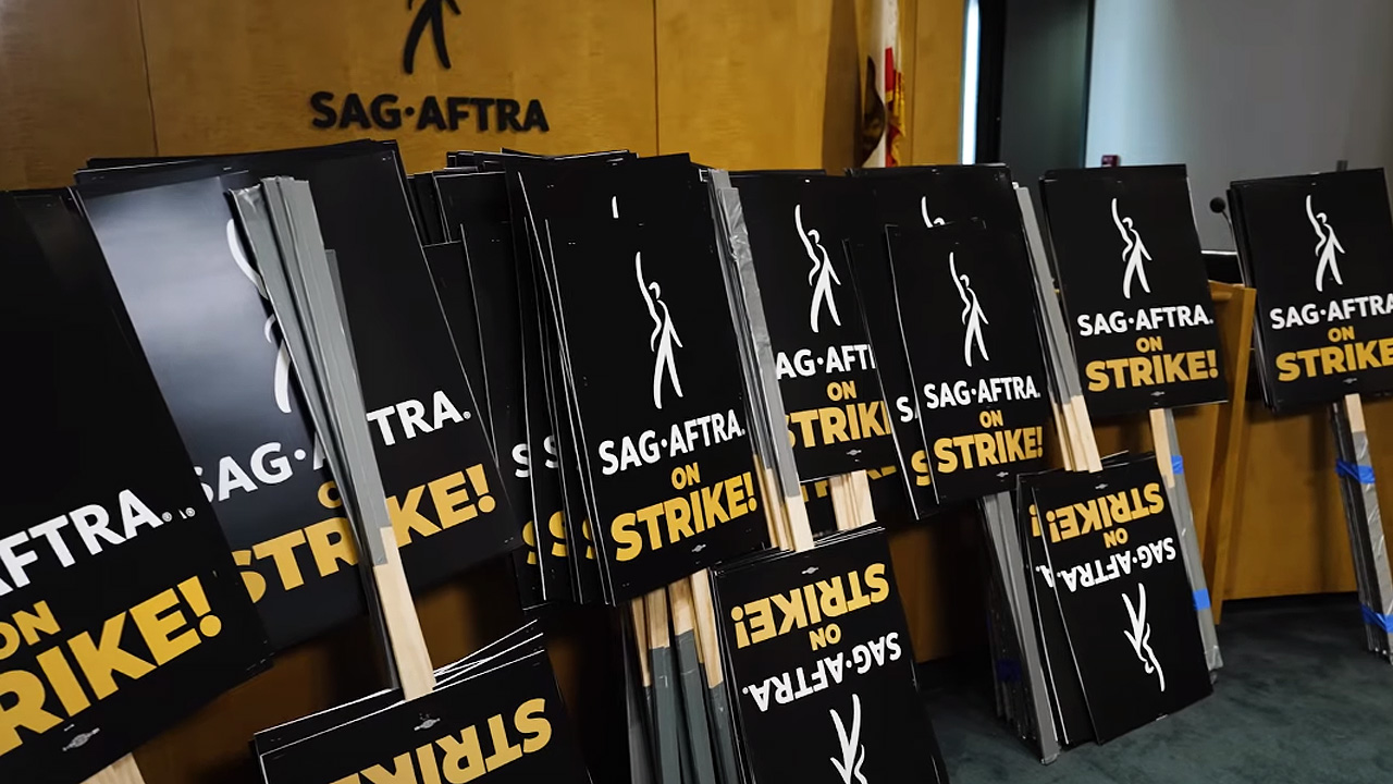The WGA and SAG-AFTRA strikes brought the potential unethical business practices using artificial intelligence, disregarding the rights of creatives and workers in their industries. But are the U.S. President's EO and G7's code of conduct strong enough measures to address the situation? (Image courtesy of SAG-AFTRA)