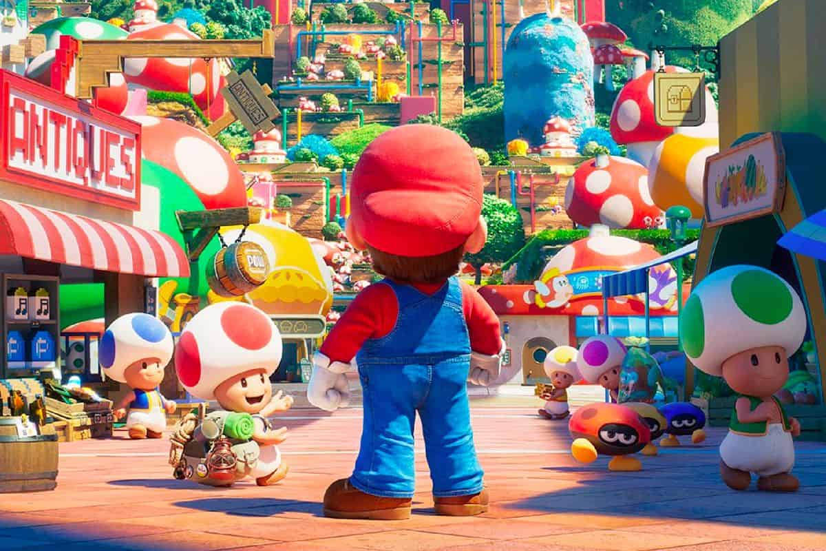 Mario and Toad in The Super Mario Bros. Movie.