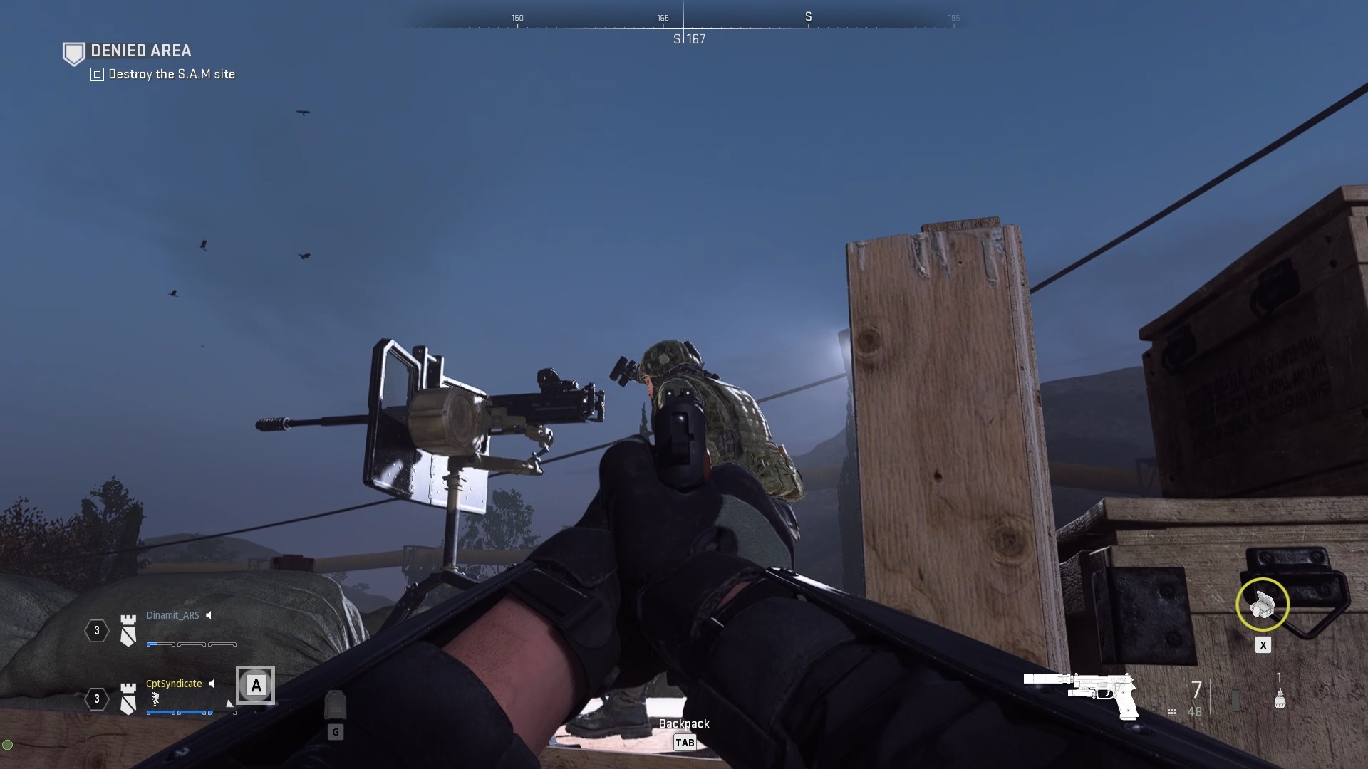 Rooftop Machine Gunner