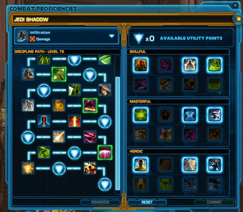 Star Wars: The Old Republic - Infiltration Shadow Guide (6.3)