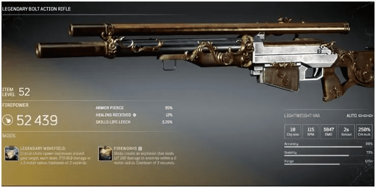 Outriders - Legendary Sniper Rifles Guide