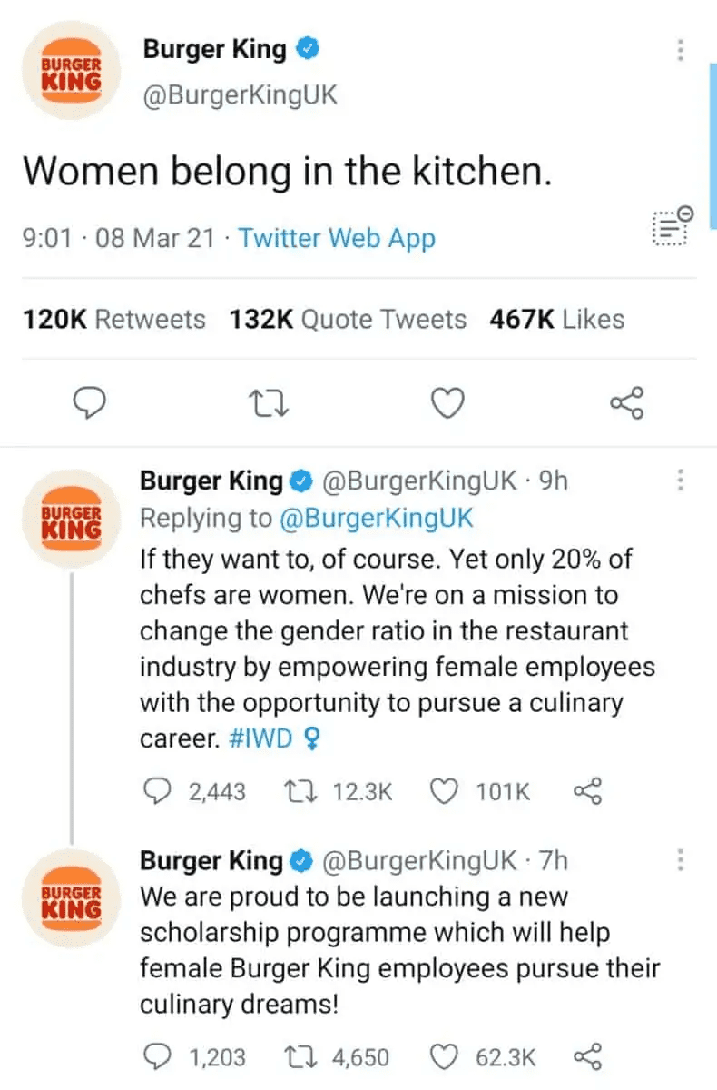 Kfc Gaming Calls Out Burger King For Sexist Tweet