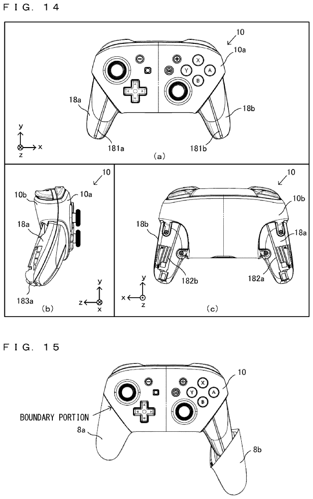 A diagram from the patent outlining how the detachable grips would work.